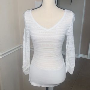 White House Black Market White Sweater